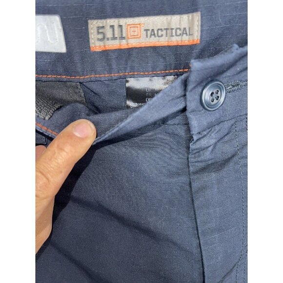 5.11 511 Tactical Cargo Pants Mens 36x32” Rip Stop Tactile Ems Navy Blue Thin C1 - Picture 6 of 8